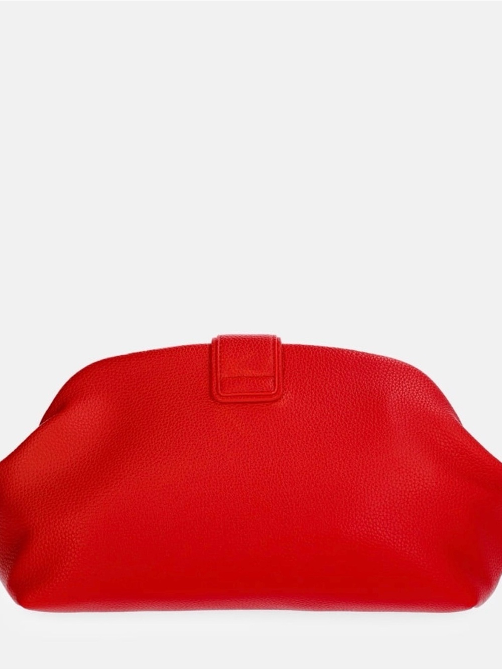 Women's Red Pebbled Leather Mini Clutch